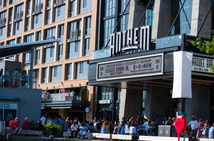 The signage outside the music venue, Anthem, located in Washington D.C.'s Wharf district.