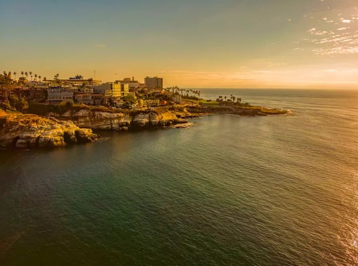 La Jolla during sunset.