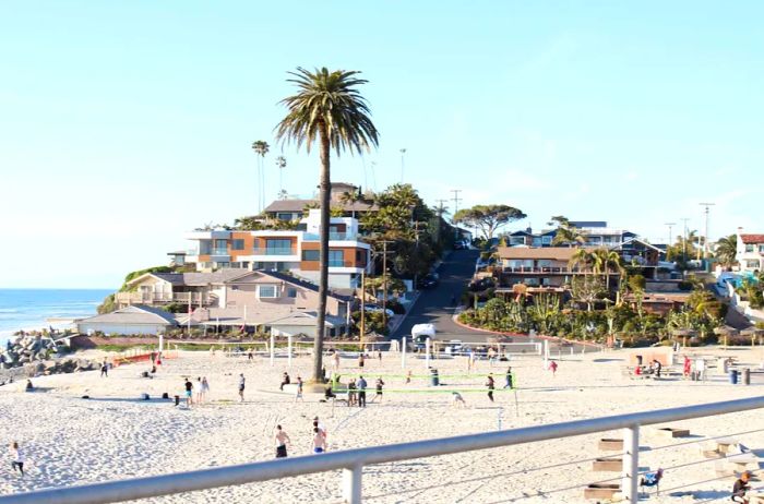 A beach in Encinitas, San Diego County