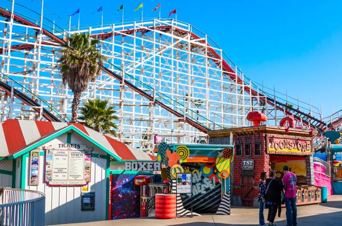 Roller coaster at Mission Beach, San Diego