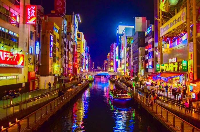 Dotonbori at night in Osaka, Japan