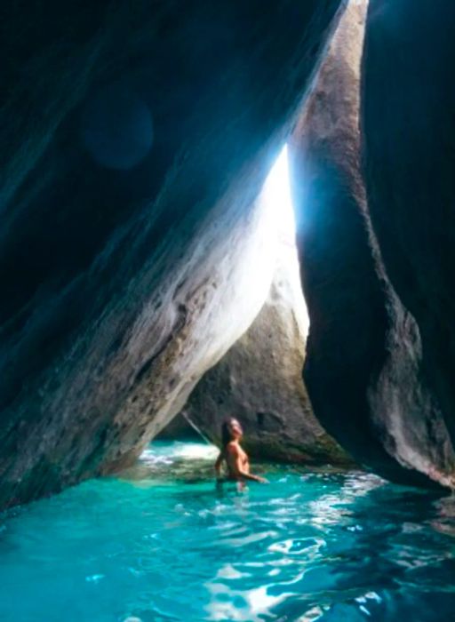 Immerse yourself in the rock pools at the iconic Baths on Virgin Gorda.