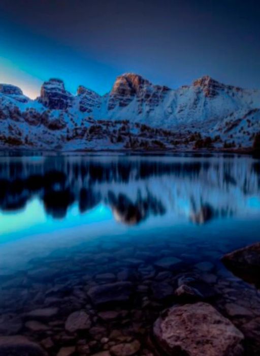 Allos Lake in Mercantour National Park