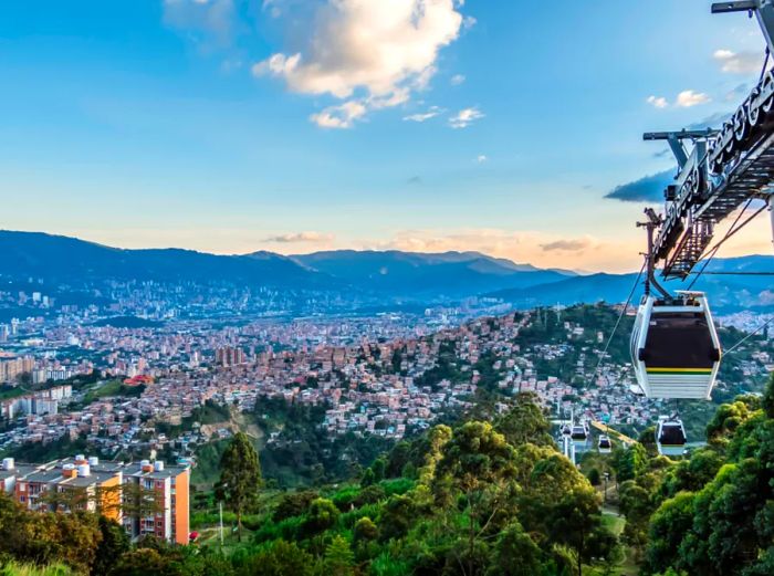 Skyline of Medellín from the Metro Cable station