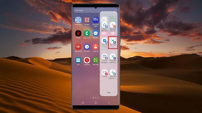 Ghi lại màn hình Android qua tính năng trên thanh công cụ