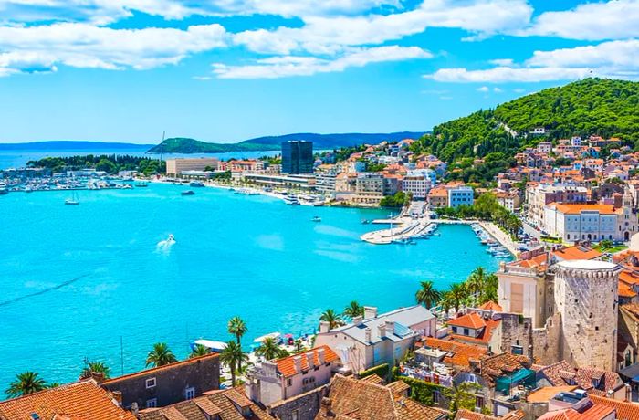 Panoramic view of Split, Dalmatia, Croatia