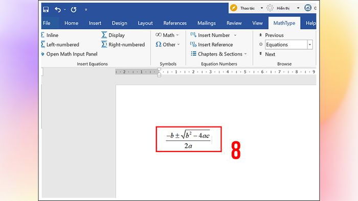 Viết công thức toán học trong Word theo cách 3 bước 6