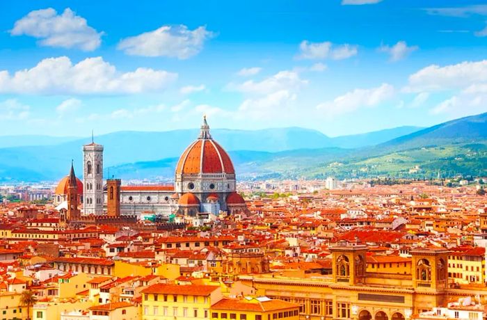The skyline of Florence featuring the Cathedral of Santa Maria del Fiore