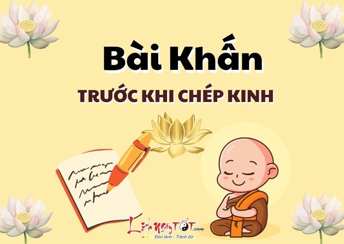 Lời khấn trước khi chép Kinh Phật