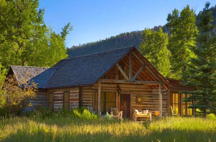 The exterior of Bluebird, a private one-bedroom retreat situated along Rock Creek.