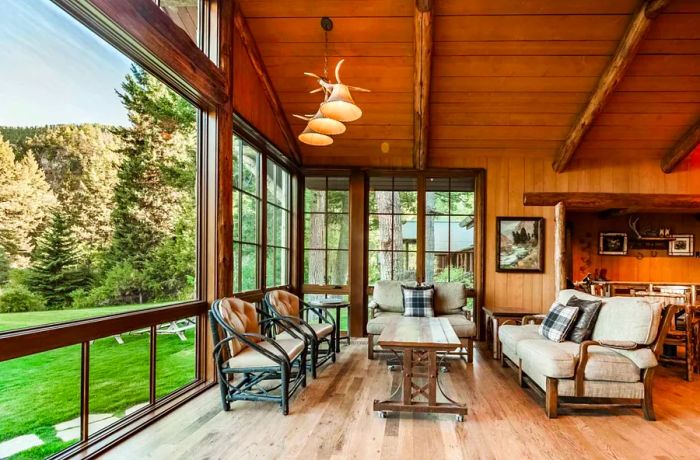 Interior of Mountain Sky Guest Ranch.