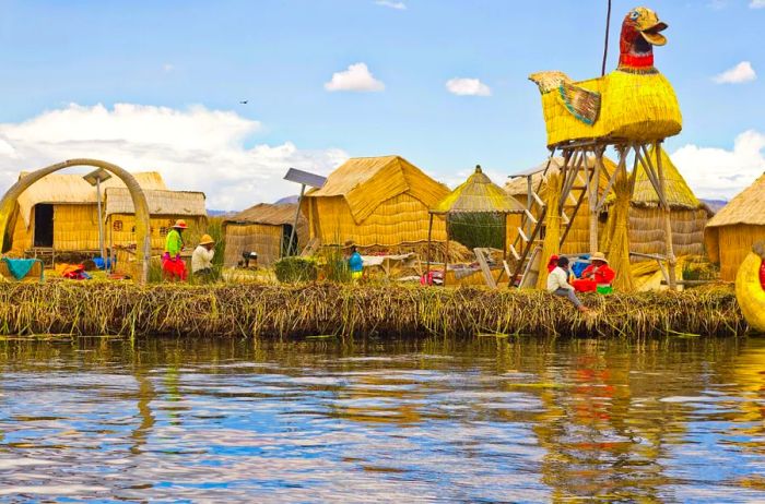 Simple houses beside Titicaca Lake, Puno