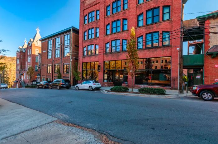 The Block neighborhood in Asheville.