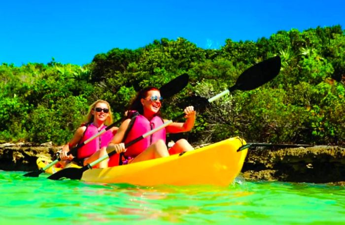 Kayak in Great Stirrup Cay