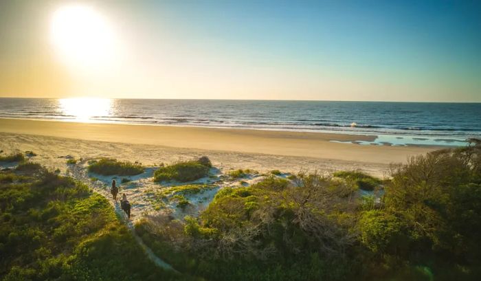 Horseback riding along the pristine sandy beaches of the Golden Isles