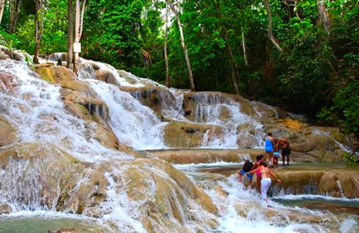 Scaling Dunns River Falls