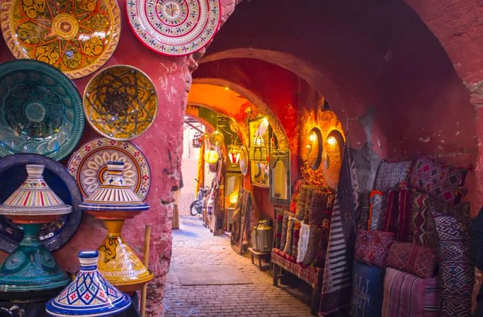 A historic souk in the heart of Marrakech