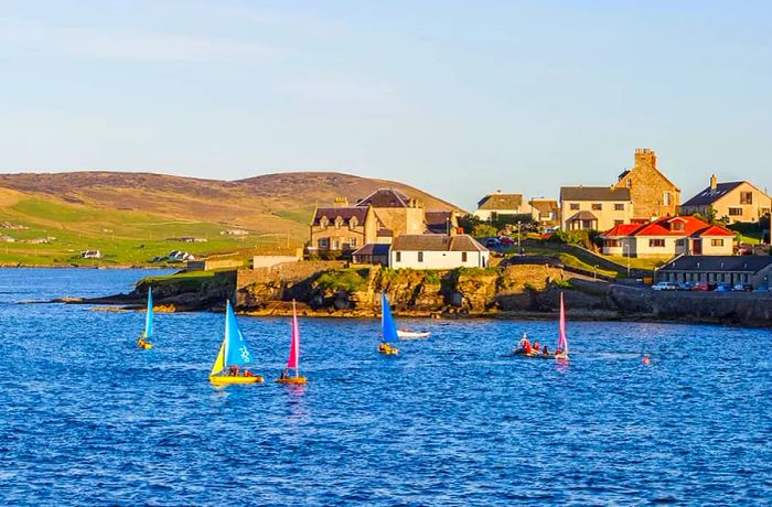 Sailboats near Lerwick, Shetland