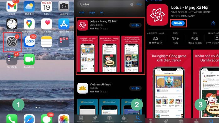 Hướng dẫn tải Lotus trên điện thoại iPhone