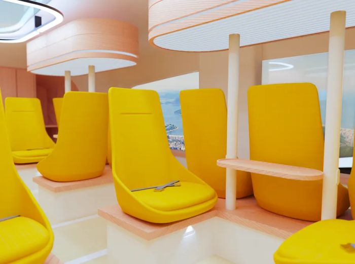 This eco-friendly regional aircraft design was recognized as one of the winners at the 2022 Crystal Cabin Awards for aircraft interiors.