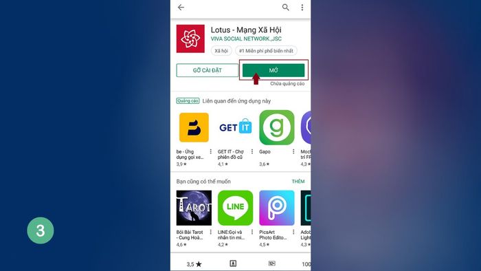 Hướng dẫn tải Lotus trên điện thoại Android - bước 3