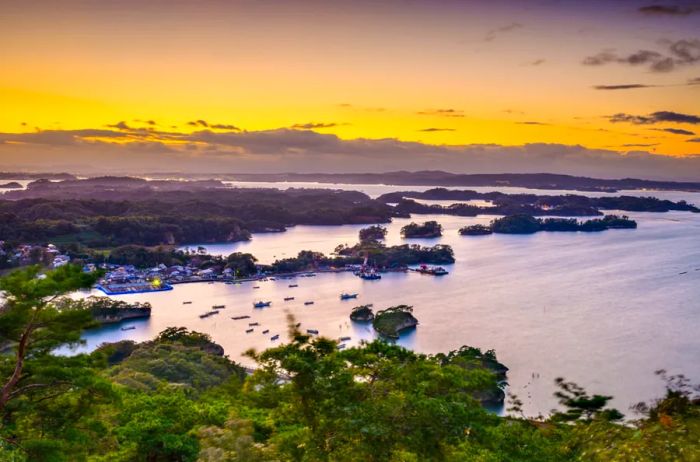 Matsushima coastal scenery from Mt. Otakamori