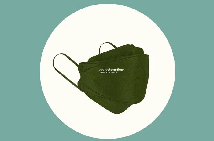 Evolvetogether offers KN95 masks in this green shade, along with navy, hot pink, and other colors.