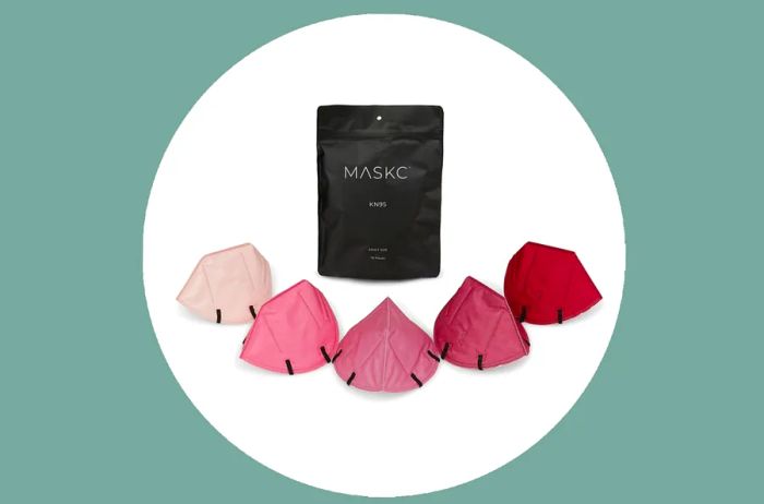 Maskc offers KN95 masks in a range of vibrant colors, including a pack of blush tones as shown here.