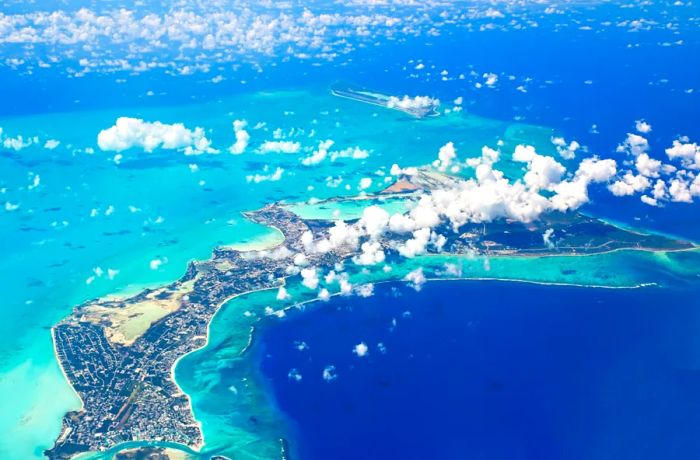 Aerial View of the Turks and Caicos Islands