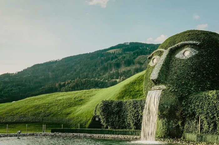 The verdant gardens at Swarovski Crystal Worlds are as enchanting as the dazzling Chambers of Wonder exhibits within.