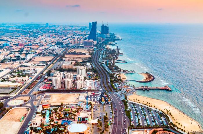 Jeddah is a historic maritime city situated along the shores of the Red Sea.