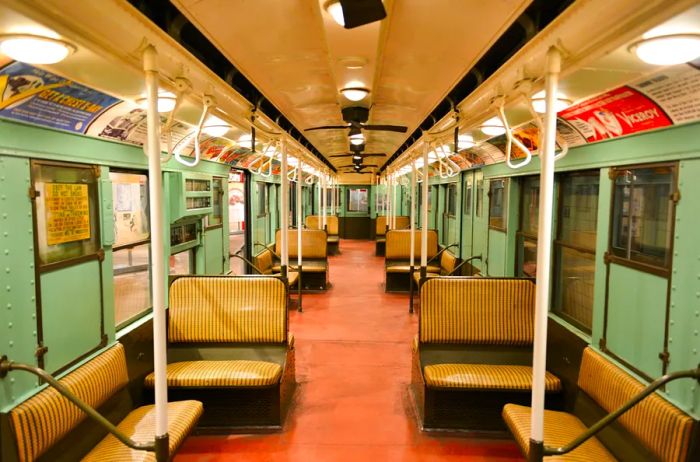 New York Transit Museum showcasing vintage trains