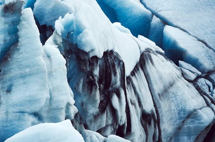 Detailed view of Vatnajokull Glacier