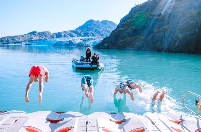 Polar Plunge in Glacier Bay