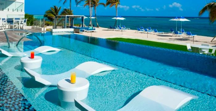 Enjoy breathtaking views from the beachside infinity pool.