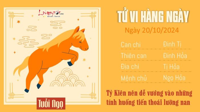 Tử vi ngày 20/10/2024 cho 12 con giáp - Ngọ