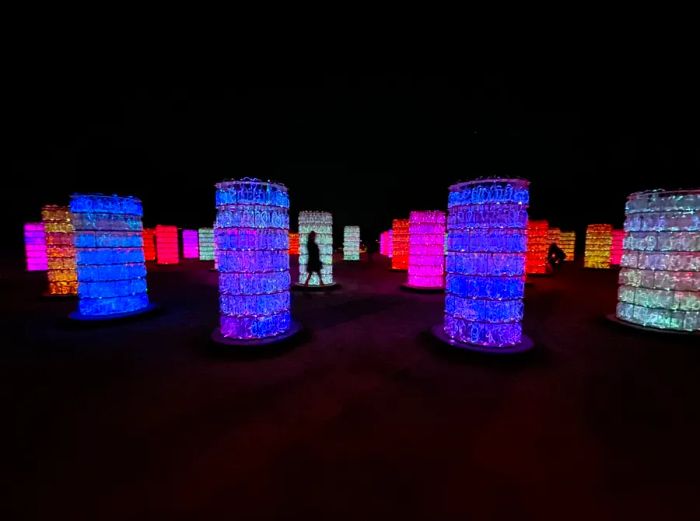 “Light Towers” at “Light at Sensorio”