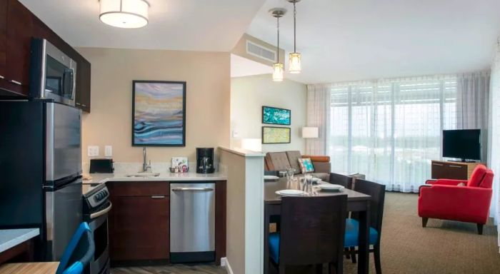 It resembles an apartment, but it's actually a TownePlace Suites in Orlando (Image courtesy of the hotel)