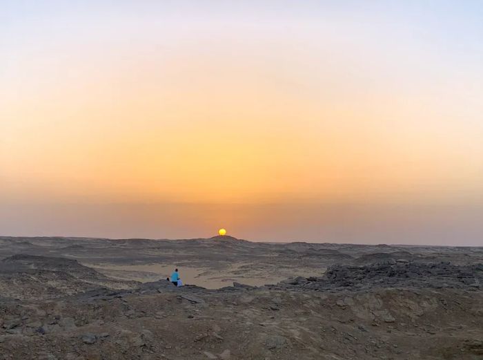 Sunset view at the Gebel el-Silsila temple and rock quarry