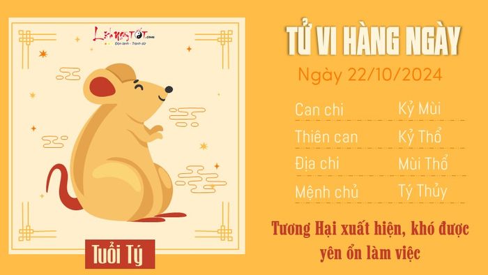 Tử vi hàng ngày 22/10/2024 - Tý