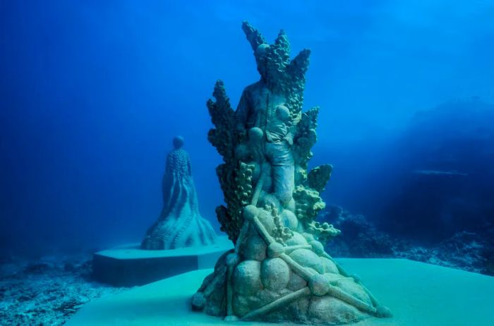 Two underwater sculptures