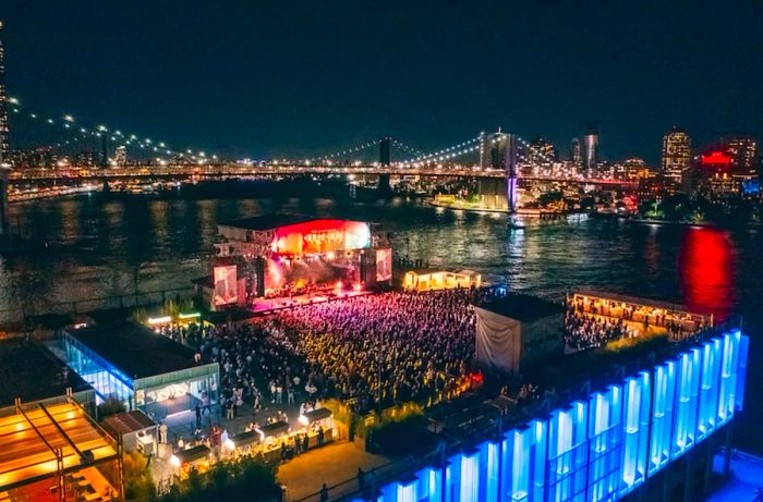 The Rooftop at Pier 17 has emerged as one of the premier outdoor concert venues in NYC.