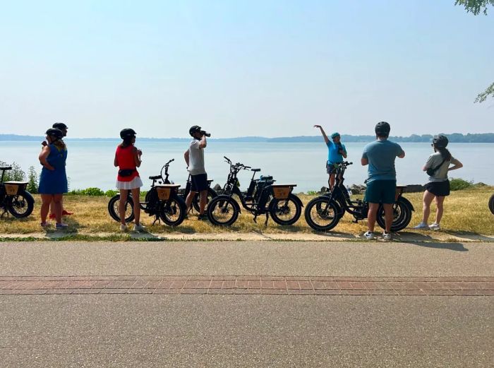 Cyclists in Madison, Wisconsin