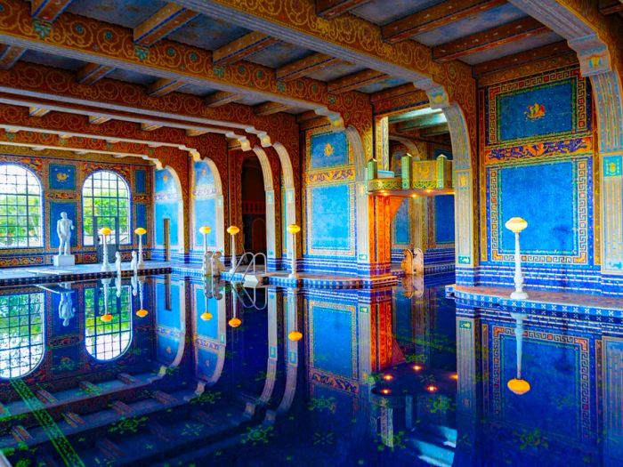 The Roman Pool remains a top attraction for visitors at Hearst Castle.