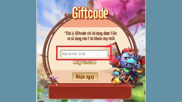 Hướng dẫn nhập mã Huyễn Tưởng Tây Du - bước 3