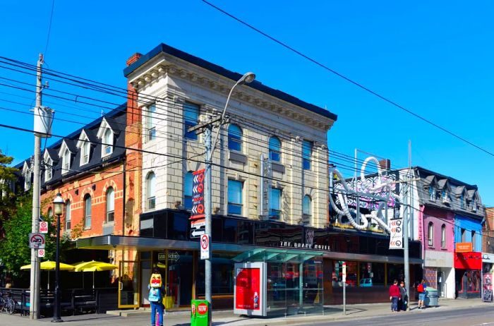 The Drake Hotel is a historic boutique hotel that combines a restaurant, café, and an underground nightclub featuring live performances, all located on the trendy Queen St West.