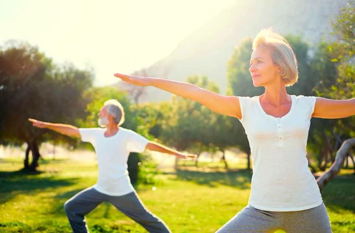 Outdoor yoga