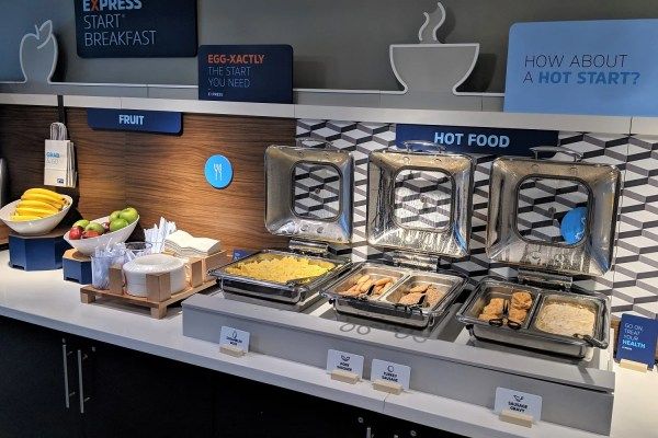 The breakfast selection at Holiday Inn Express & Suites Columbia-I-26 @ Harbison Blvd. Photo by JT Genter/TPG.