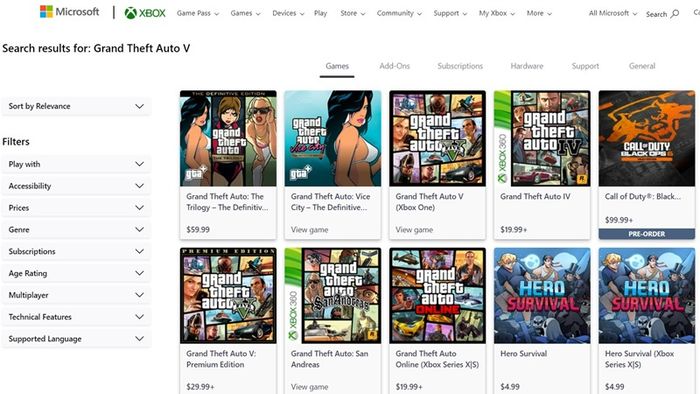 Hướng dẫn tải GTA V trên Xbox Series X|S và Xbox One từ Microsoft Store