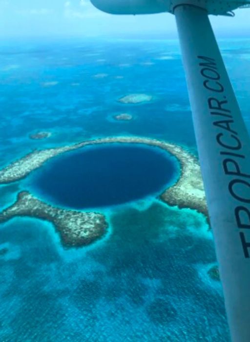 Aerial View of the Great Blue Hole